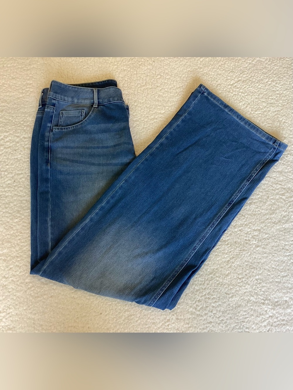 Halara UltraTall Wide Leg Jeans M Medium Wash Stretch Denim Coastal Cowgirl